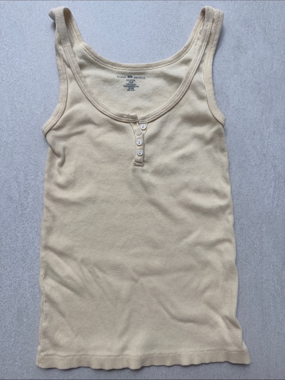 Brandy Melville Ribbed Tank Top - Cream